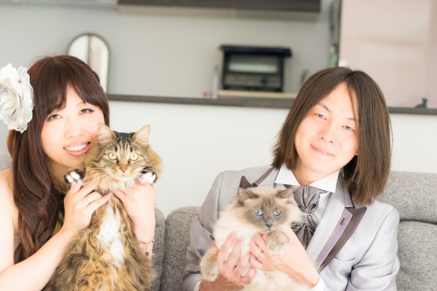 猫と一緒に記念写真を撮影できる出張タイプの写真スタジオ【ペットショット】cat-photo009